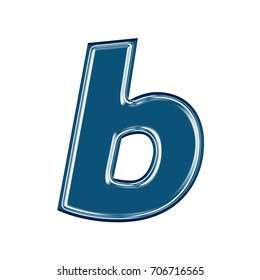Wine Red Lowercase Small Letter B Stock Illustration 714117667