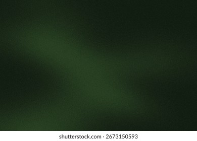 Smooth dark green gradient abstract background with a subtle touch of grainy texture