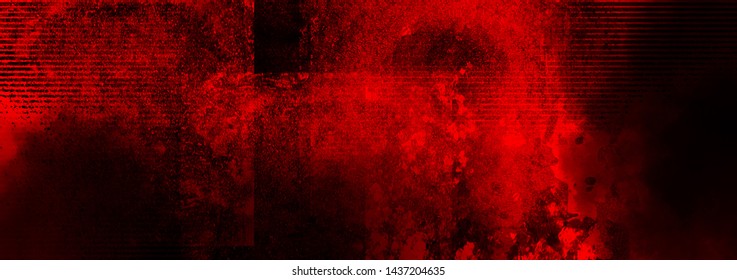 Smooth Dirty Grunge Dark Red And Black  Color Watercolor And Geometric Effect Empty Blank Header Banner Template Design Element No People Nobody Background