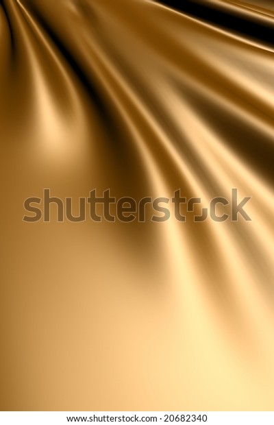 Smooth Elegant Gold Silk Fabric Stock Illustration 20682340