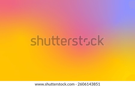 A smooth gradient background blending warm yellow, orange, pink, and soft purple hues, creating a dreamy and modern abstract design. .