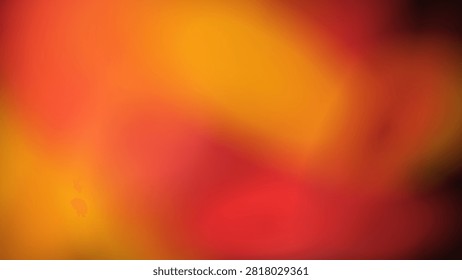 A smooth gradient background transitioning from warm orange and yellow hues to deep red and dark tones, creating a fiery and dynamic visual effect.
