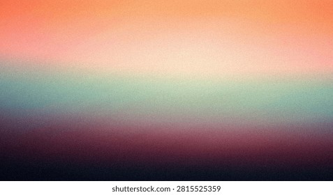 Smooth gradient sky transitioning from warm orange to cool teal, featuring soft blurred horizon layers and subtle atmospheric lighting for calming visuals.