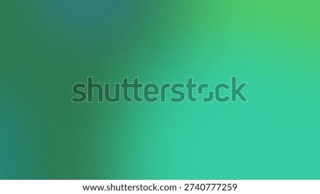 A smooth gradient transitioning from deep teal to bright aqua and emerald green. The background has a subtle grainy texture, creating a modern and refreshing feel.