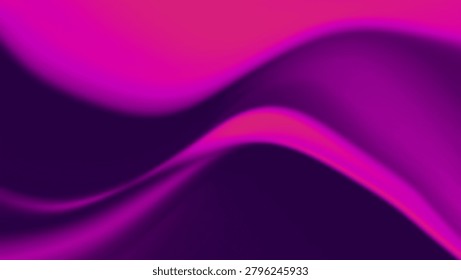Smooth purple gradient background with flowing, curved waves and futuristic light trails