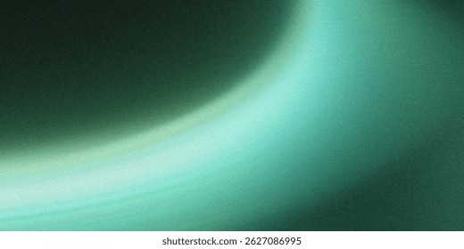 Un suave gradiente verde azulado con un efecto de luz crea una Imagen abstracta y vibrante. La forma curva y la textura borrosa ofrecen una estética moderna, ideal para fondos.