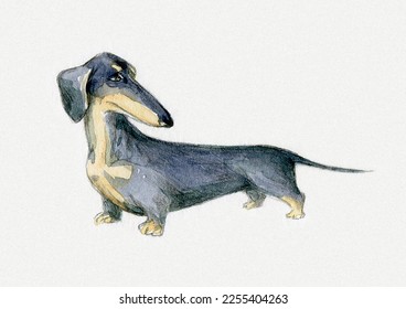 Smooth  haired dachshund