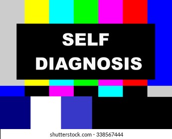 SMPTE Color Bars Television Test Pattern, With Self Diagnosis Message