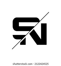 SN modern initial logo in abstract concept with high quality professional design that will be best for your company