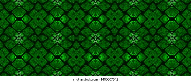 Snake Scale. Green Animal Texture. Reptile Skin. Seamless Crocodile Texture. Fashion Predator Leather. Watercolour Background. Lizard Skin. Snake Scales Print.