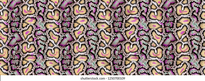 Snake Skin, Colorful Snake Pattern, Python Pattern, Piton Pattern