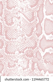 Snake Skin Pattern Texture Repeating Seamless Roses Pink . Texture Snake. Fashionable Print. Fashion And Stylish Background