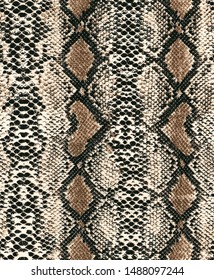 Snake Skin Seamless Pattern Elegance Textile Print