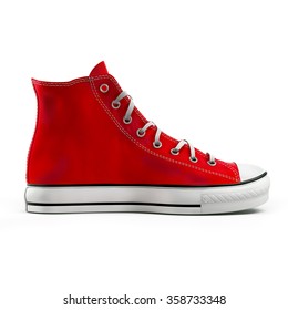 red converse sneakers