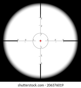 Sniper's Scope Sight View