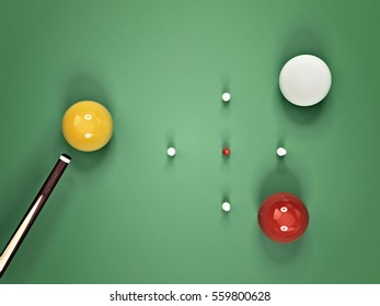 Snooker Table 3D Rendering