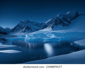 snow covered mountains sea park - Powered by Shutterstock