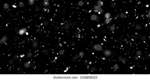 Snow Falling Stock Image In Black Background