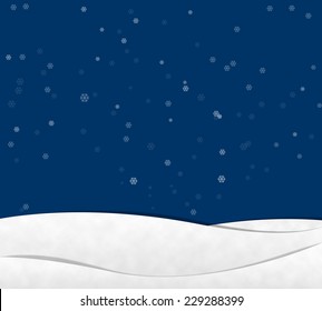 Snow In Night Sky