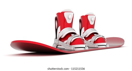 Snowboard Isolated On A White Background