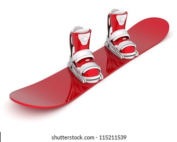 Snowboard Isolated On A White Background