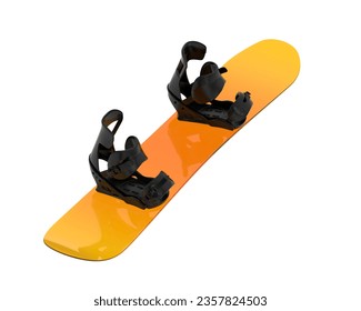 Snowboard isolated on white background. 3d rendering - illustration