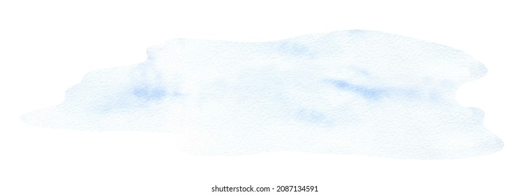 A snowdrift hand drawn in watercolor isolated on a white background. Winter watercolor background. Snow	
