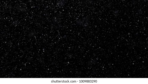 Snowfall on a black background