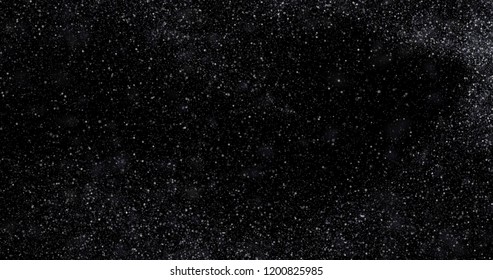 Snowfall On Black Background 3d Rendering Stock Illustration 1200825985 ...