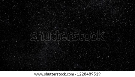 Snowfall on a black background. 3D rendering