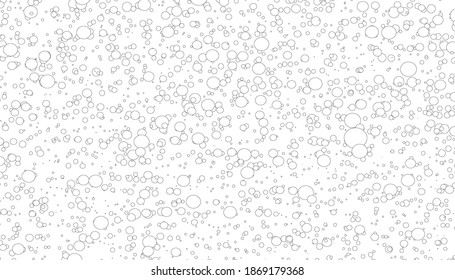 Snowfall on a white background. Winter simple background with snowflakes for coloring in doodle style.
