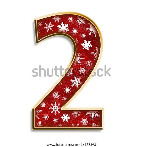 Snowflake Christmas Number Two Stock Illustration 16178893