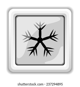 Snowflake icon. Internet button on white background. 