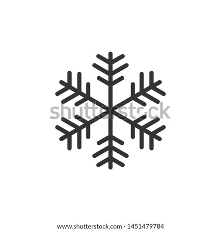 Snowflake icon isolated. Flat design