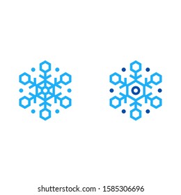 Snowflake Logo Illustrations Flat Design Stock Illustration 1585306696 ...