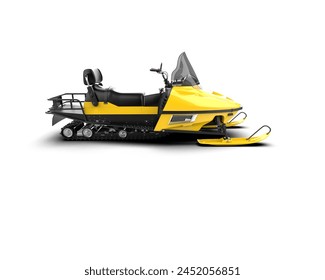 Snowmobile isolated on background. 3d rendering - illustration