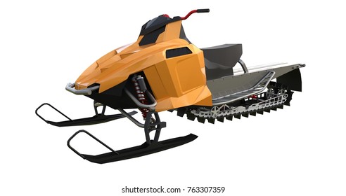 Snowmobile Types Equipment Different Sides 3d Stock Illustration ...