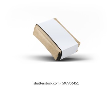 Soap Bar Paper Sleeve Packaging Mock-Up 3D Illustration