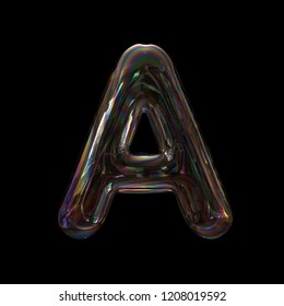 Soap Bubble Letter A - Capital 3d Transparent Font - Dream, Childhood Or Fragility Concept