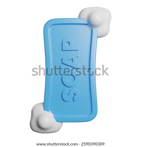 Soap Hygiene Clean 3D Rendering Icon Illsutration