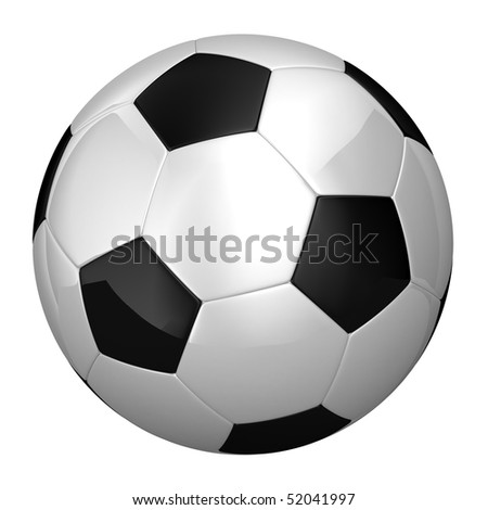 Soccer Ball with clipping path on white background