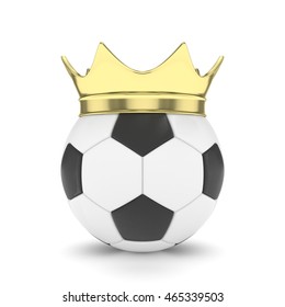 Soccer Ball Golden Crown On White Stock Illustration 465339503 ...