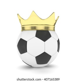 Soccer Ball Golden Royal Crown Symbol Stock Illustration 407165389 