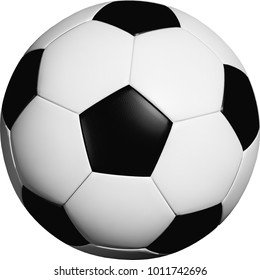 Soccer Ball Isolated on White Background with clipping path