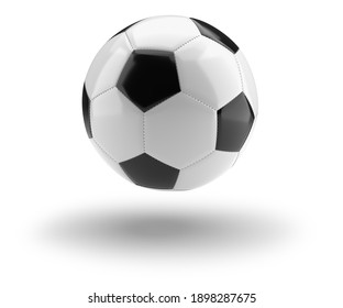 soccer ball isolated on a white background, 3D rendering.