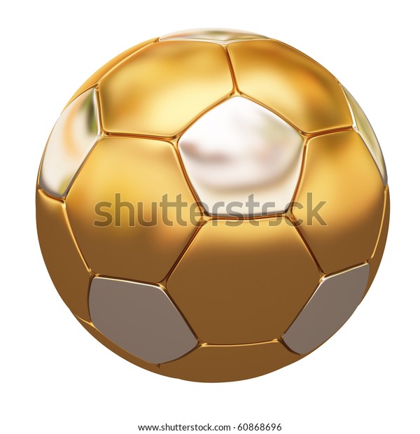 Soccer Ball Made Gold Silver Isolated Stock Illustration 60868696