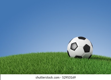 Soccer ball on grass with space for your text - Powered by Shutterstock