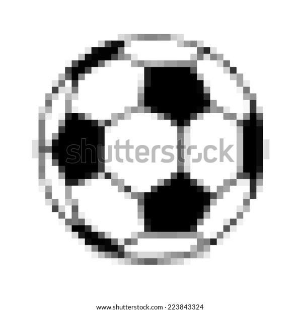 Soccer Ball Pixel Grid Stock Illustration 223843324