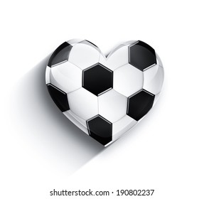 Soccer Ball In The Shape Of Heart