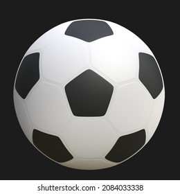 Soccer Ball Sport Icon 3d Rendered Illustration